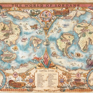 World of Sordane Physical Cloth Fabric Map