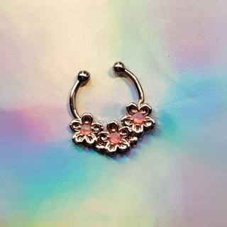 Clip-On Rose Gold Sakura Septum Ring