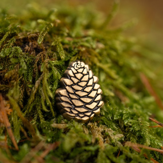 Pinecone Mini Brass Pin