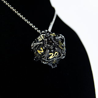 Skull Dice Pendants - Black Gold