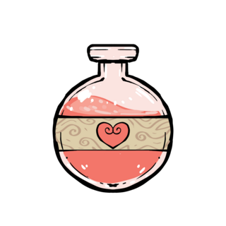 Acrylic Keychain Liquid filled Love Potion