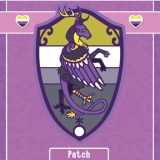 Non-binary Peryton Iron-on Patch