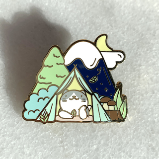 Nature Loving Kitty B Grade Pin