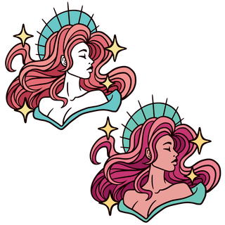 Both Aphrodite pins