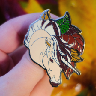 Unicorn Enamel Pin - Autumn Color