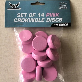 Crokinole Discs (14 Pink Discs)