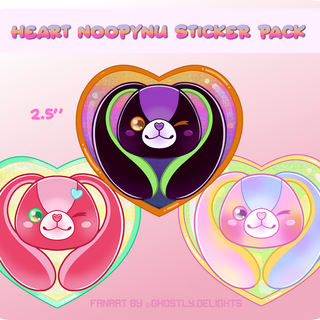 Glittery Heart Nu Sticker Pack