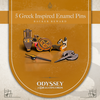 5 Greek Inspired Enamel Pin