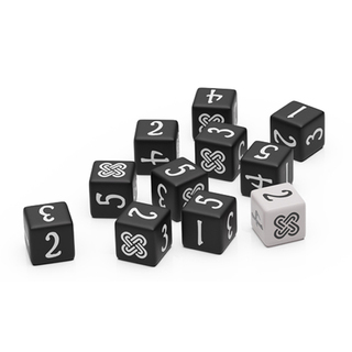 Solemn Vale - D6 Set Wyrd Black