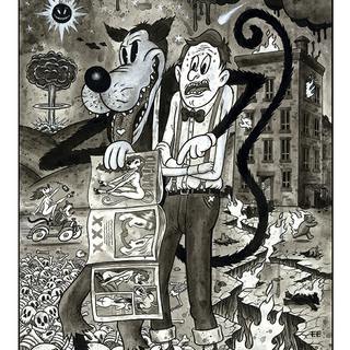 WOLF APOCALYPSE 12X16 PRINT by Frank Forte