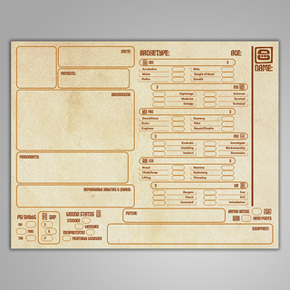 Extra POTARPG Character Sheet pad