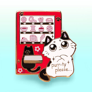 Enamel Pin Vending Machine Cat (Purr-ty Please...)