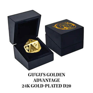 Gu'Gu's Golden Advantage 24K Gold-Plated D20