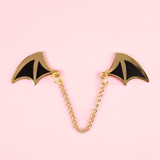 Demon Wings Gold/Black Enamel Pin