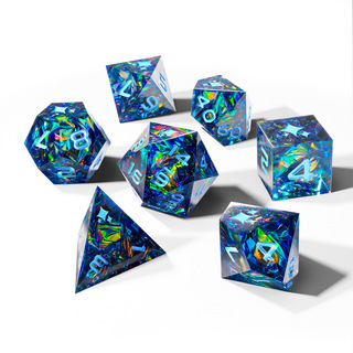 Sharp-Edged Resin Dice - Astral Horizon