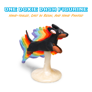 1 hand-tooled Doxie Dash Figurine