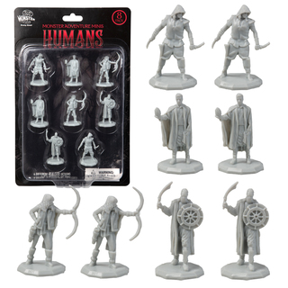 Monster Humans Paintable Mini Figures Set of 8