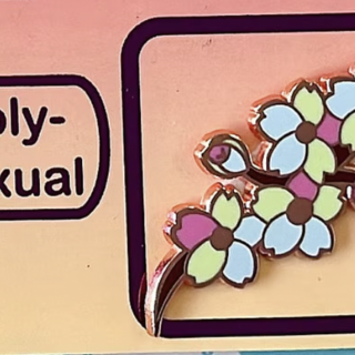 Polysexual Sakura Pride Enamel Pins
