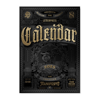 2025 Letterpress calendar DEEP DARK Collector Edition