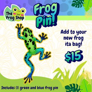 Green Frog Pin