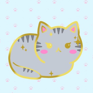 Grey Tabby Cat Pin