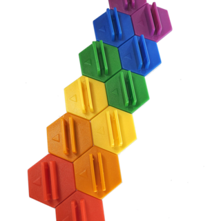 Hex Bases (12-Pack, Rainbow)