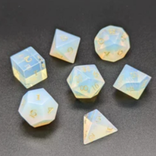 Opal - Gemstone Dice Set