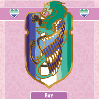 Gay Winged Lion Hard Enamel Pin