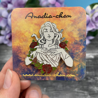 Stone Medusa Enamel Pin