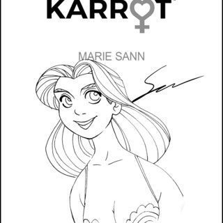 Kinky Karrot Original Sketch + Signed Bookplate Tip-In Sheet by Marie Sann