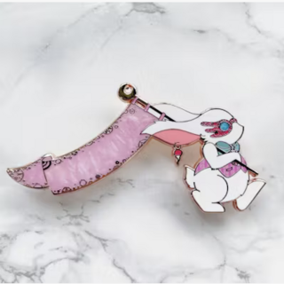 Bunny Flag Enamel Pin