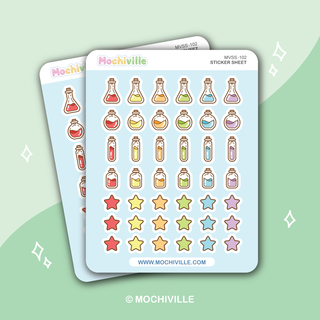 Magical Potions & Stars Vinyl Sticker Sheet