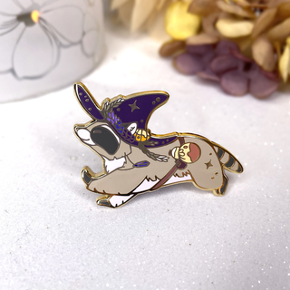 Witch Raccooon Pins