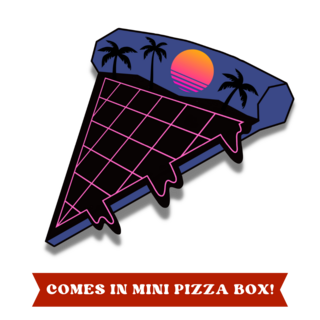Synthwave Pizza Pin