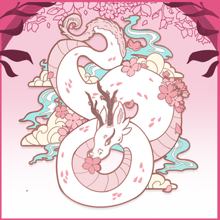 Sakura Dragon Pin