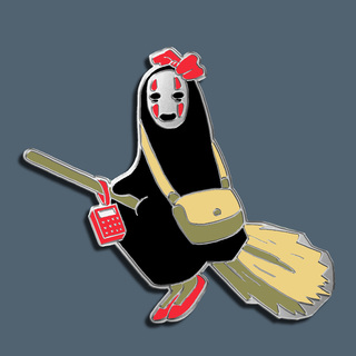 No-Face Delivery enamel pin