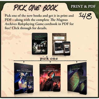 LATE PLEDGE: PICK ONE BOOK IN PRINT AND PDF