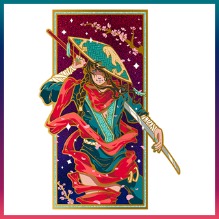 "Sakura Samurai" Enamel Pin (𝗠𝗶𝗱𝗻𝗶𝗴𝗵𝘁 𝗩𝗮𝗿𝗶𝗮𝗻𝘁)