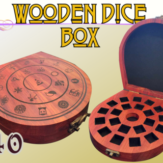 22-Dice Wooden Box