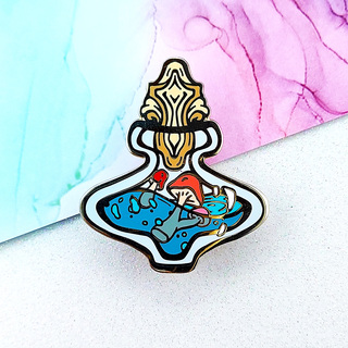 "Blue Mushroom Potion" Enamel Pin