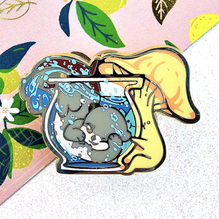 "Fishbowl Friends" Enamel Pin "Fishbowl Friends" Enamel Pin