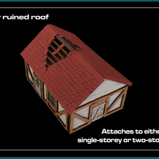 Fantasy ruined roof