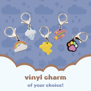 1" vinyl charm