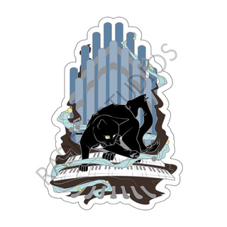 Mythical Bards Series 2 "Cat-Sìth" Die Cut Sticker