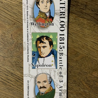 Waterloo 1815 commemorative bookmark