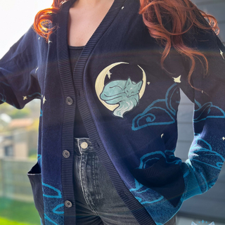 Teal Fox Cardigan