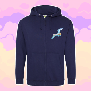 Seagull Sunrise Printed Zip Hoodie