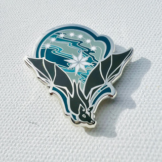 Nocturnal Nouveau Pin | Aurora Borealis Fruit Bat