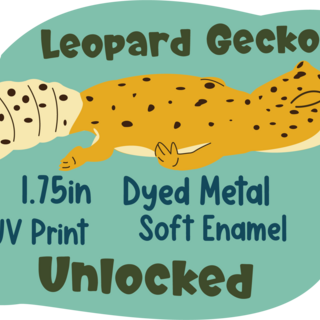 Leopard Gecko Dyed Pin