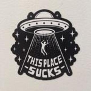 UFO "This Place Sucks" Fridge/Car Magnet